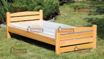 Jednoosobowe łóżko jesionowe w rozmiarze materaca 100x200