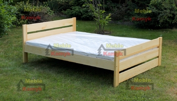 Łóżko drewniane Sylwia 140x200 wraz z materacem firmy M&K foam Koło